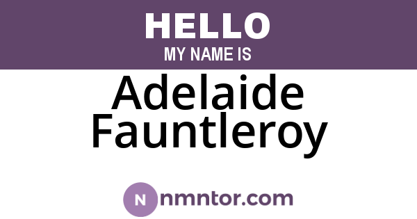 Adelaide Fauntleroy