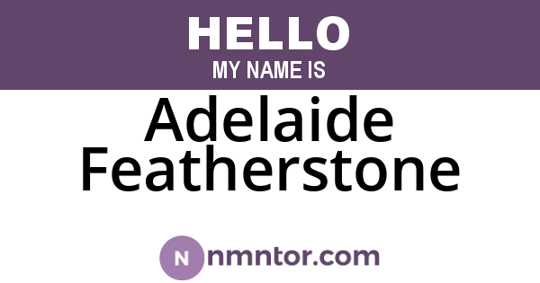 Adelaide Featherstone