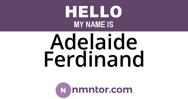 Adelaide Ferdinand