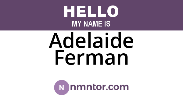 Adelaide Ferman