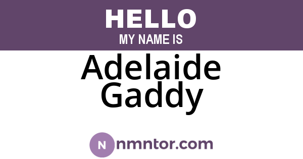 Adelaide Gaddy