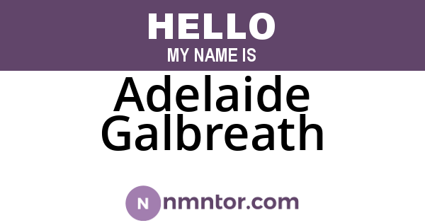 Adelaide Galbreath