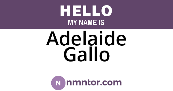 Adelaide Gallo