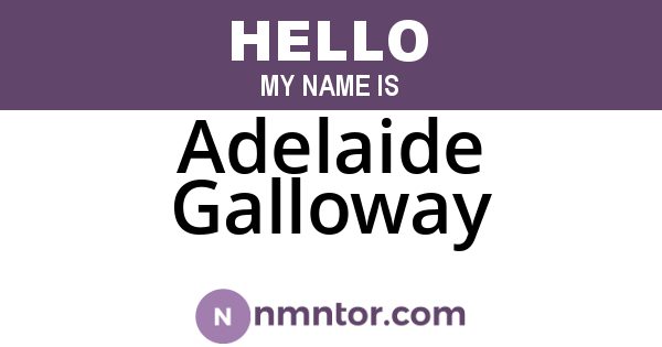 Adelaide Galloway