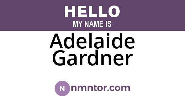 Adelaide Gardner