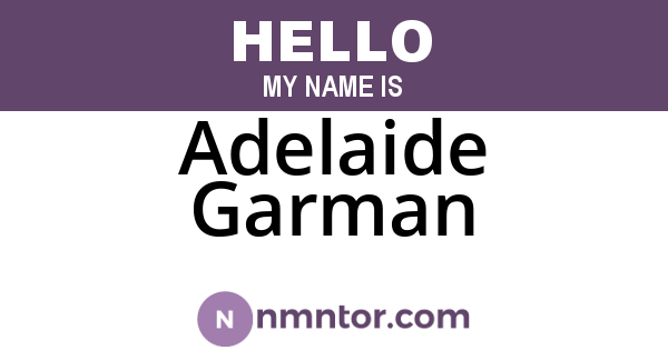 Adelaide Garman