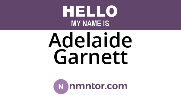 Adelaide Garnett
