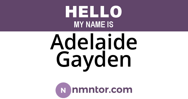Adelaide Gayden