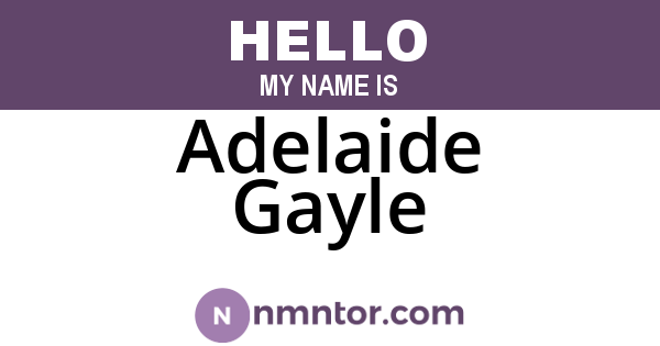 Adelaide Gayle