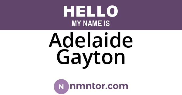 Adelaide Gayton