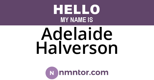 Adelaide Halverson