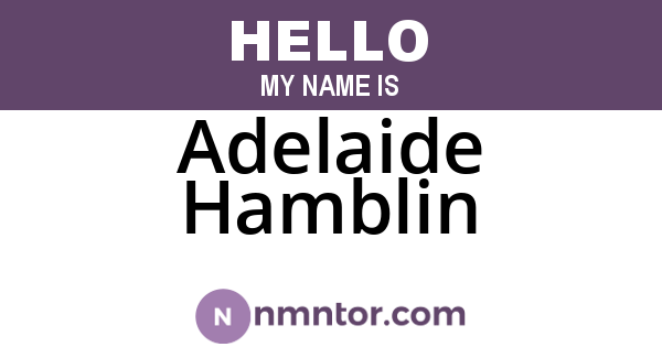 Adelaide Hamblin