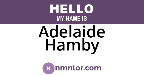 Adelaide Hamby