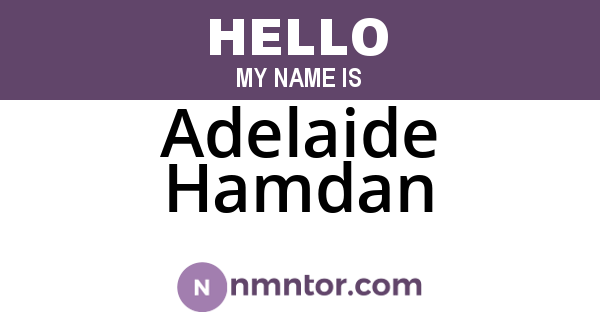 Adelaide Hamdan