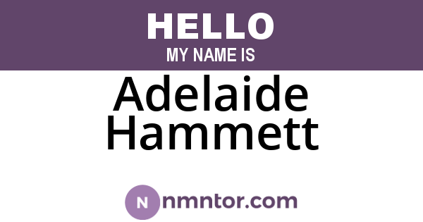 Adelaide Hammett
