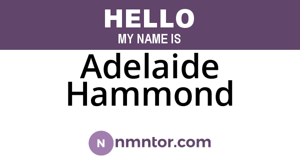 Adelaide Hammond