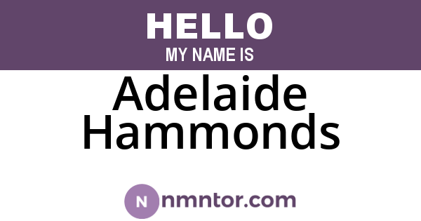 Adelaide Hammonds