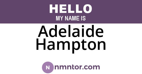 Adelaide Hampton