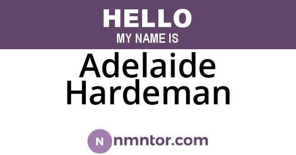 Adelaide Hardeman