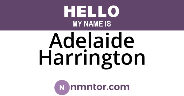 Adelaide Harrington