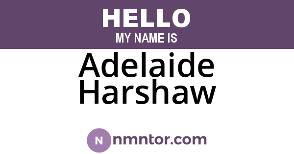 Adelaide Harshaw