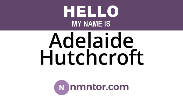 Adelaide Hutchcroft