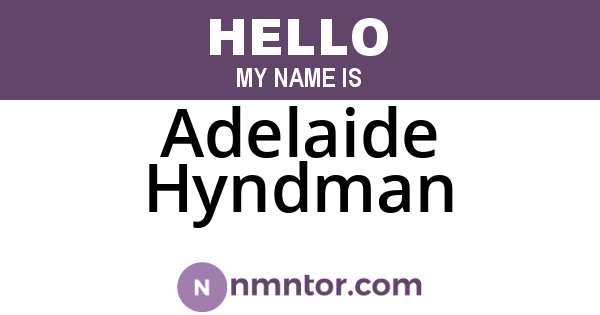 Adelaide Hyndman