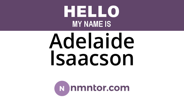Adelaide Isaacson
