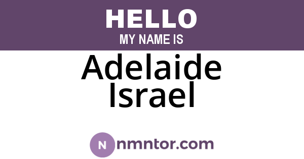Adelaide Israel