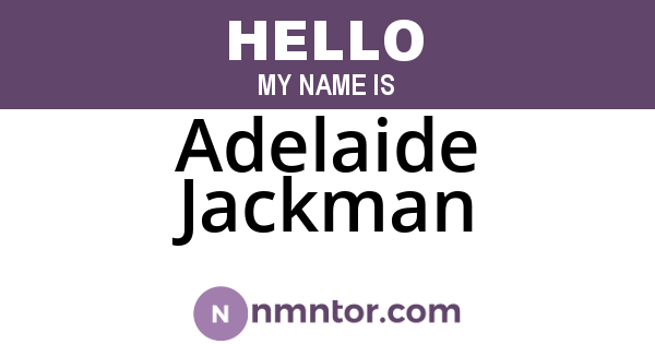 Adelaide Jackman