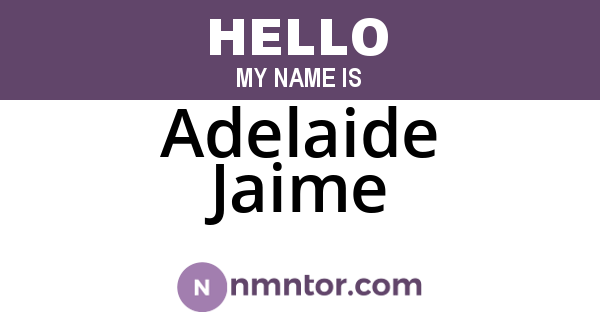 Adelaide Jaime