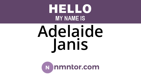 Adelaide Janis