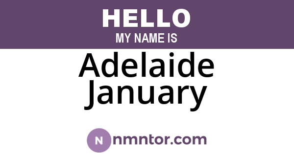 Adelaide January
