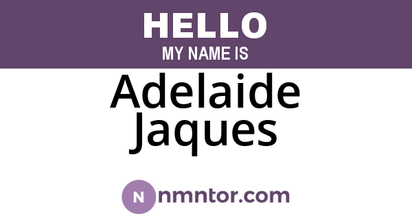 Adelaide Jaques