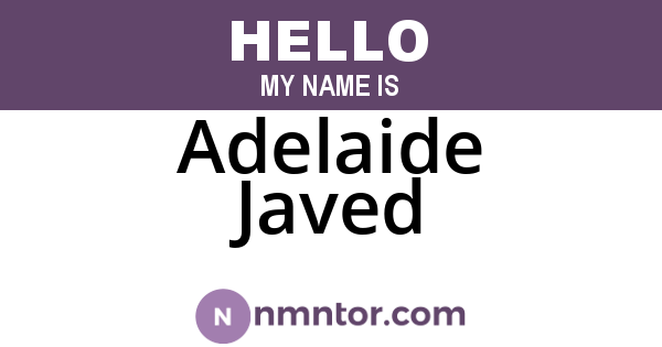 Adelaide Javed