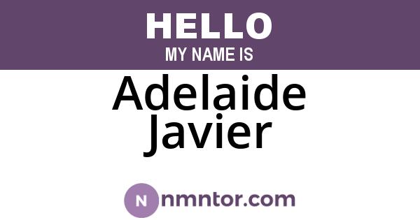 Adelaide Javier