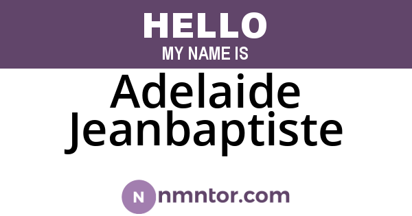 Adelaide Jeanbaptiste