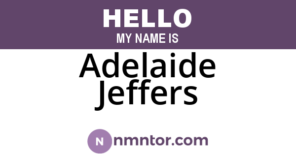 Adelaide Jeffers