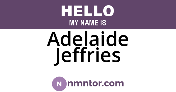 Adelaide Jeffries