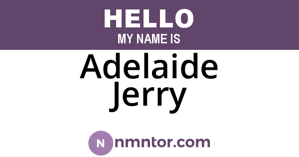 Adelaide Jerry
