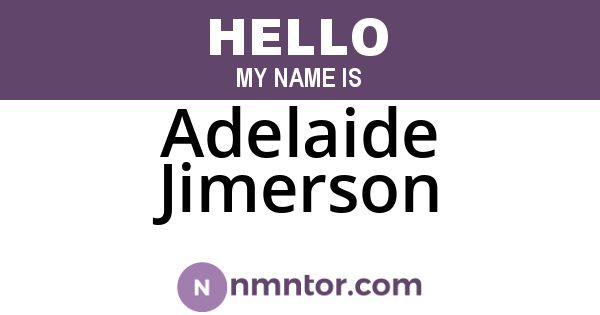 Adelaide Jimerson