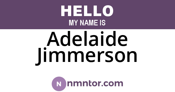 Adelaide Jimmerson