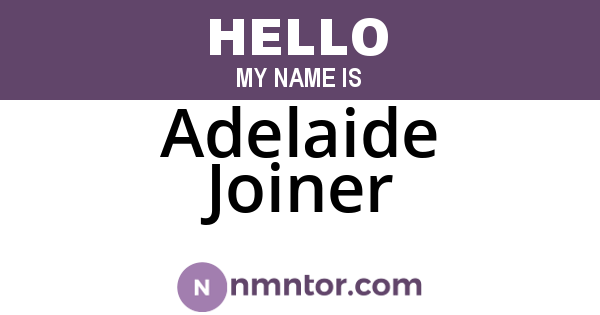 Adelaide Joiner