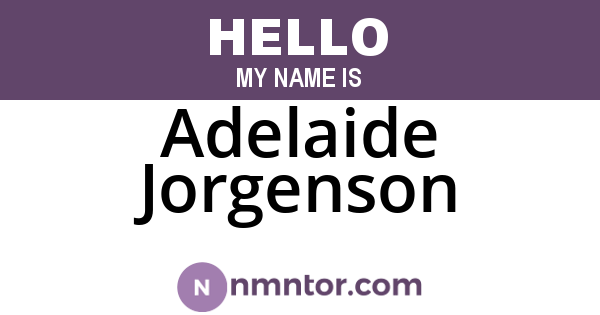 Adelaide Jorgenson