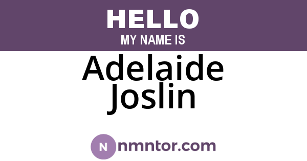 Adelaide Joslin