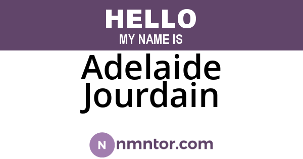 Adelaide Jourdain