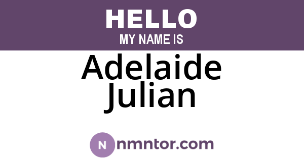 Adelaide Julian