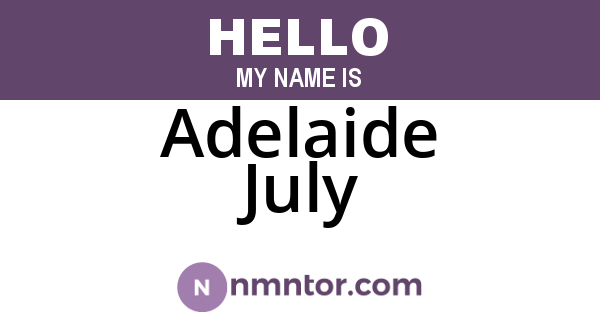 Adelaide July