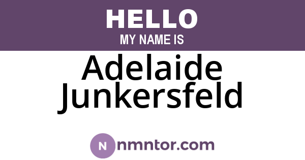 Adelaide Junkersfeld