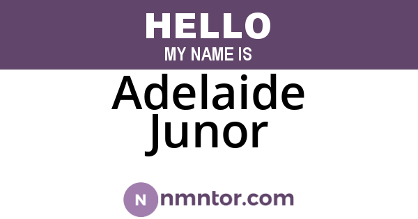 Adelaide Junor